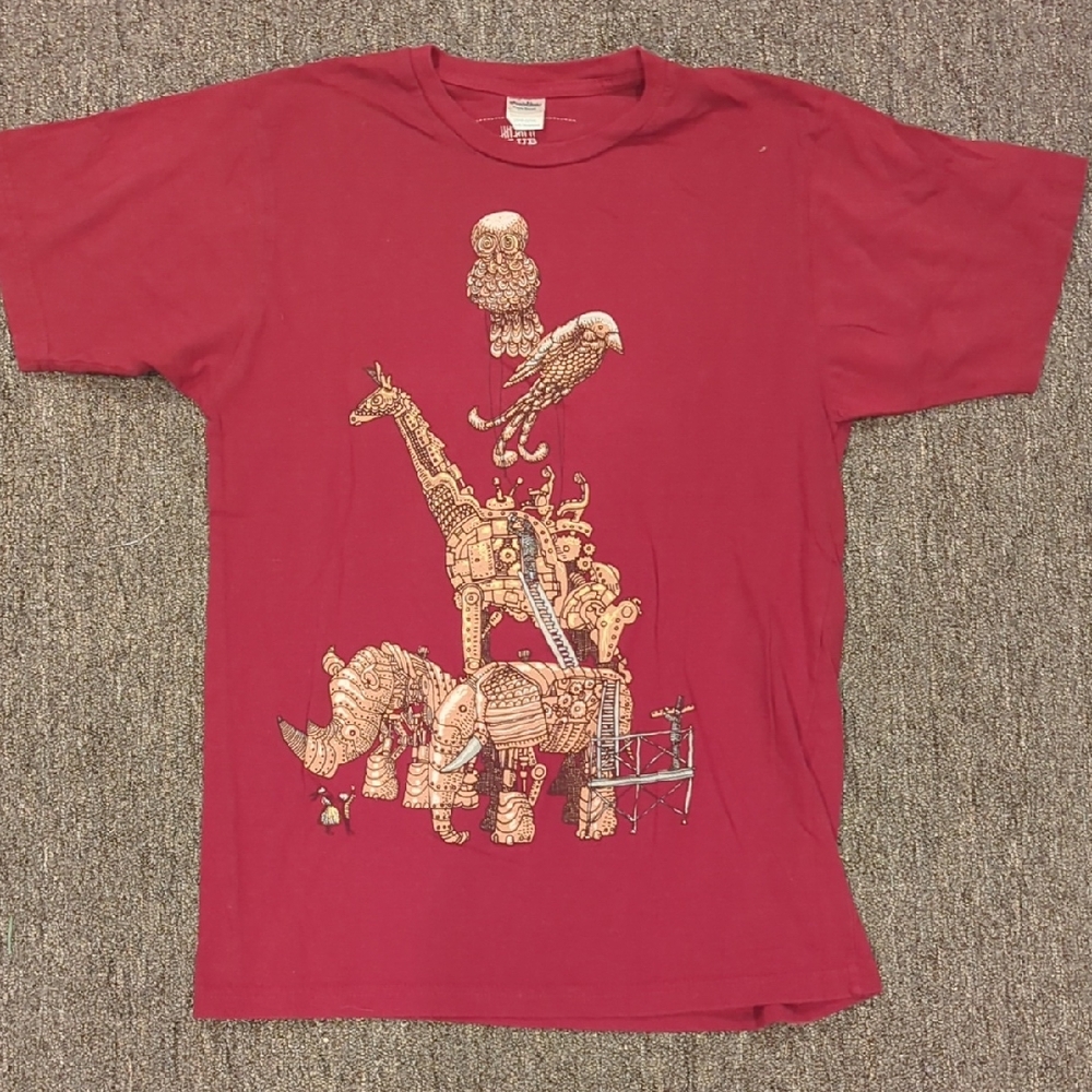 Threadless Maroon Animal Graphic Tee